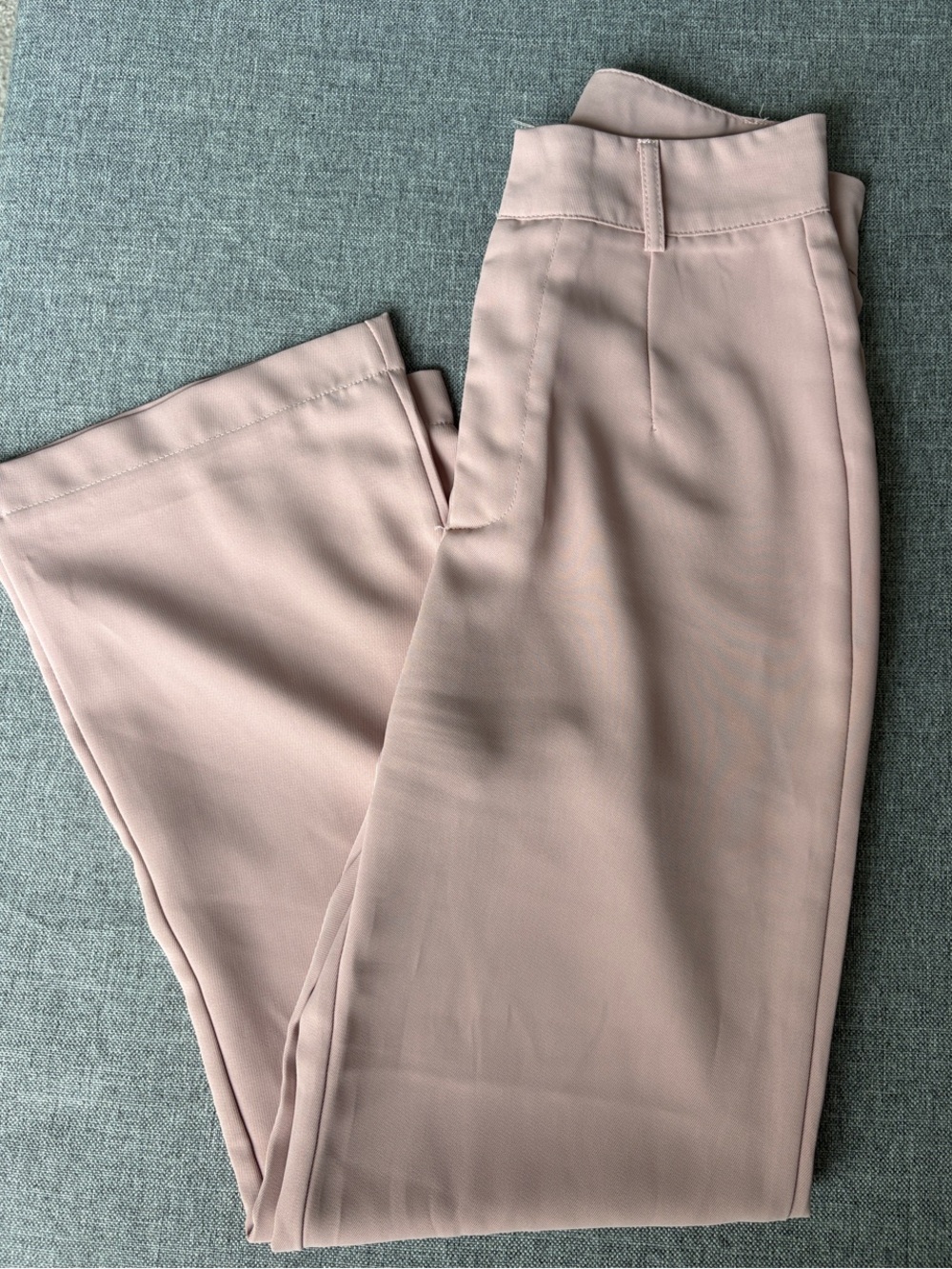 SHEIN Blush Pink High-Waist Tailored Trousers
